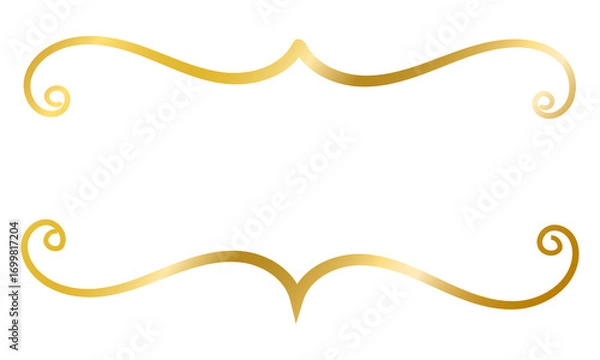 Fototapeta Hand draw Vintage Decorative Frames,  gold frame, frame line collection png transparent background