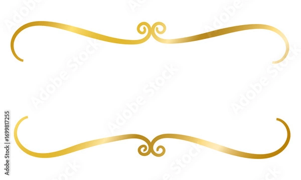 Fototapeta Hand draw Vintage Decorative Frames,  gold frame, frame line collection png transparent background