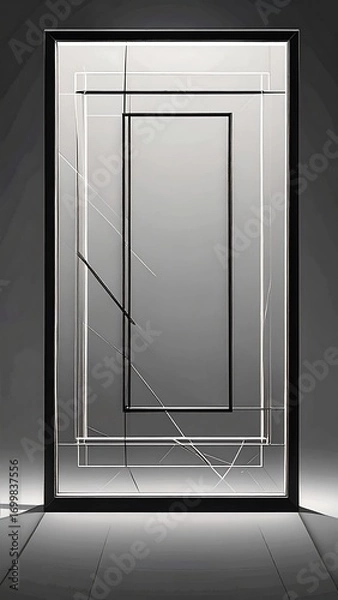 Obraz Abstract door design with intersecting lines