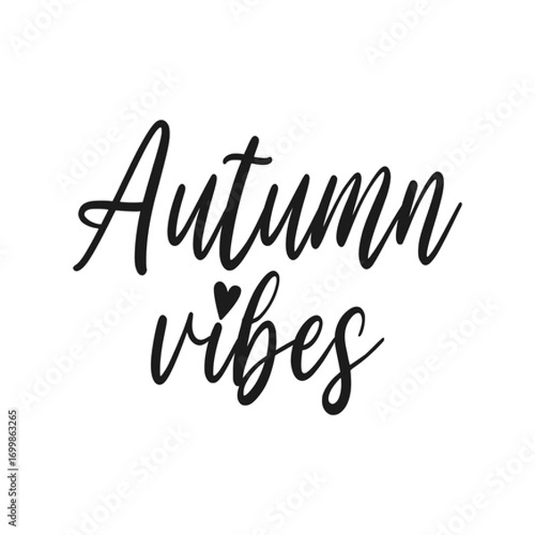 Fototapeta Dark logo. Vector lettering autumn vibes. Lettering for your design