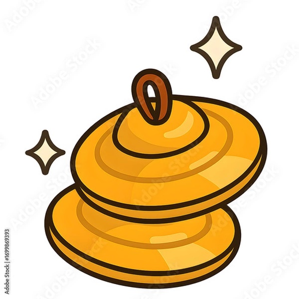 Fototapeta This cartoon animated manjira PNG features shiny golden cymbals in motion. Perfect for devotional music, festival celebrations, and cultural performances, the transparent PNG integrates easily into an
