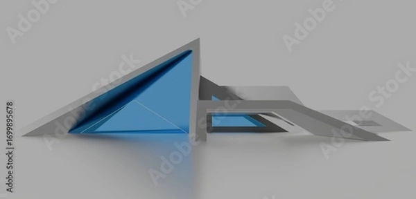 Fototapeta 3d rendering architecture background building geometric shape