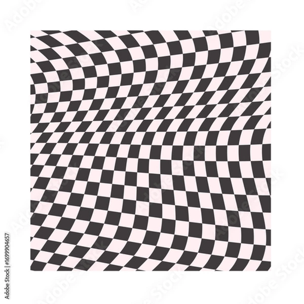 Fototapeta checkered flag on white
