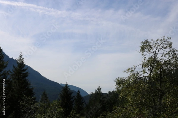Obraz Mountain pass through the Puget Sound
