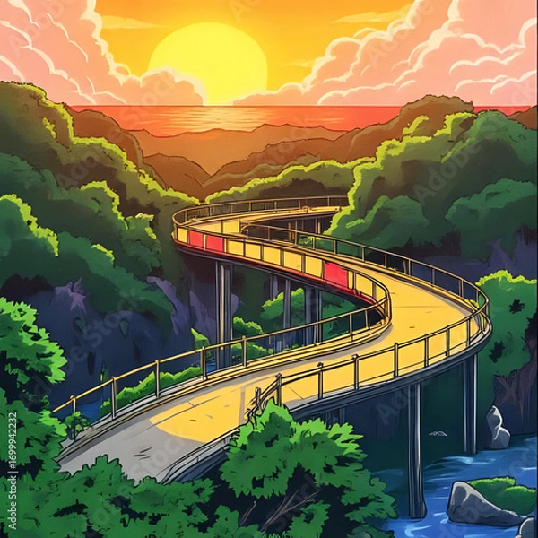 Fototapeta Love is the bridge between you and everything