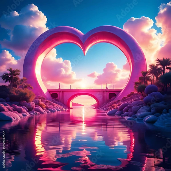 Fototapeta Love is the bridge between you and everything