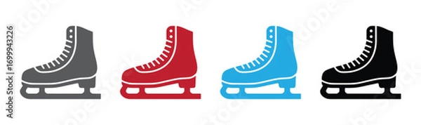 Fototapeta Ice skate icon in filled,   outline and stroke style. Vector illustration of  ice skate vector icons designs can be used for mobile, ui, web