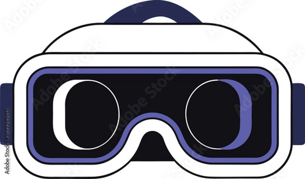 Fototapeta Modern VR headset icon design with clean lines representing virtual reality, immersive technology, and digital experience