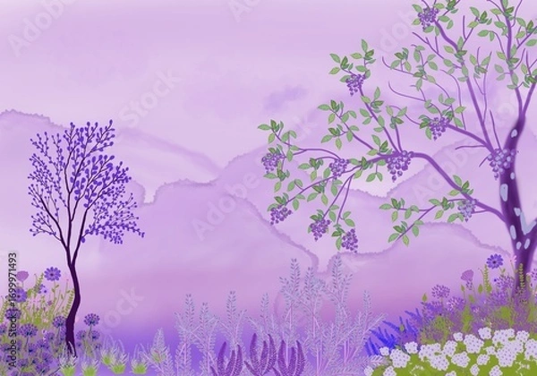 Obraz spring landscape with flowers