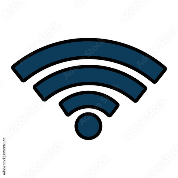 Fototapeta wifi signal isolated icon vector illustration design