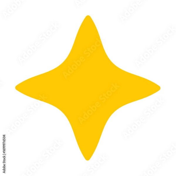 Fototapeta Sparkle Mark (Yellow, Transparent Background PNG) | Glow, Highlight, Magical Effect Icon
