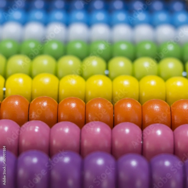 Fototapeta Colorful of wood abacus, background