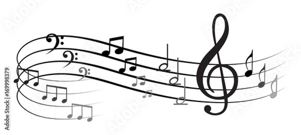 Obraz Music note with different symbols