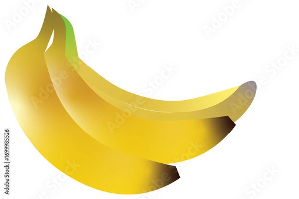Obraz banana isolated on white background