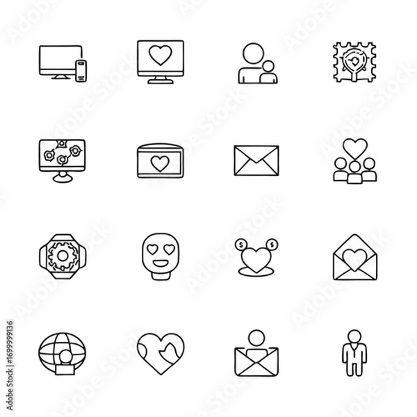 Fototapeta Rounded Corner Icons Premium Digital Asset Suitable for Design