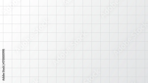Fototapeta Grid square graph line full page on white paper background. Sheet of paper. White squared paper sheet