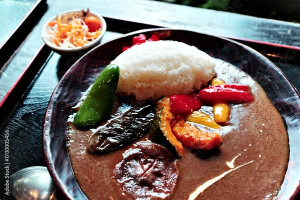 Obraz 長崎島原のスープカレーライスと島原野菜	