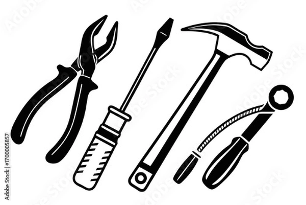 Fototapeta Collection of Hand Tools for Repair and Construction.