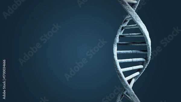Fototapeta Nucleic acid. DNA. Double helix. Strand. Copy space.  3d illustration.