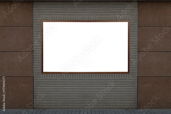 Obraz Large blank billboard on a street wall, banners with room to add your own text