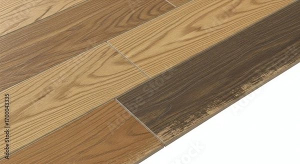 Fototapeta Closeup of a wooden floor with diagonal planks