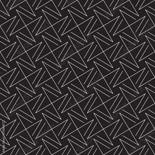 Fototapeta Abstract geometric pattern with stripes, lines. Seamless vector ackground. Black and white lattice texture.