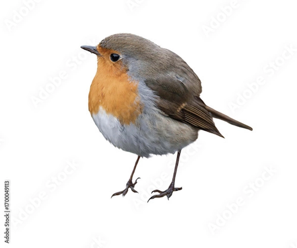 Fototapeta European robin (Erithacus rubecula) isolated, png with no background.