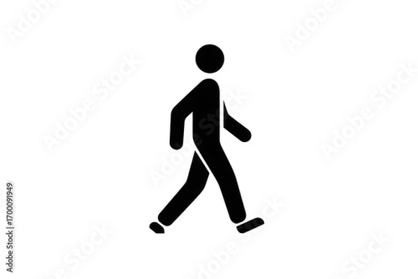 Fototapeta Silhouette Person Walking With Sparkling Dots
