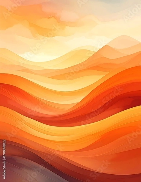 Obraz Abstract landscape, warm colors