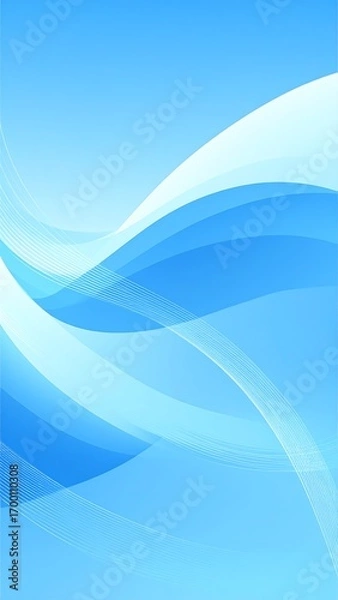 Obraz Abstract light blue waves