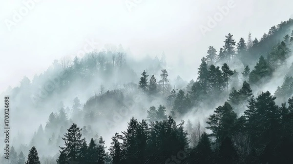 Fototapeta White Fog and Haze Texture Overlay