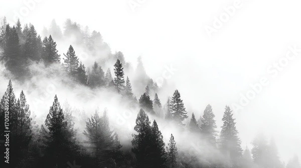 Fototapeta White Fog and Haze Texture Overlay