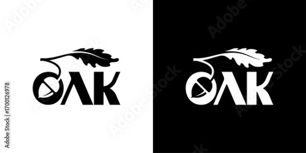 Fototapeta OAK LOGOTYPE - SIMPLE MODERN