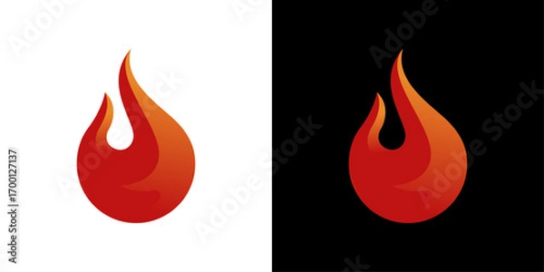 Fototapeta SIMPLE FIRE LOGO