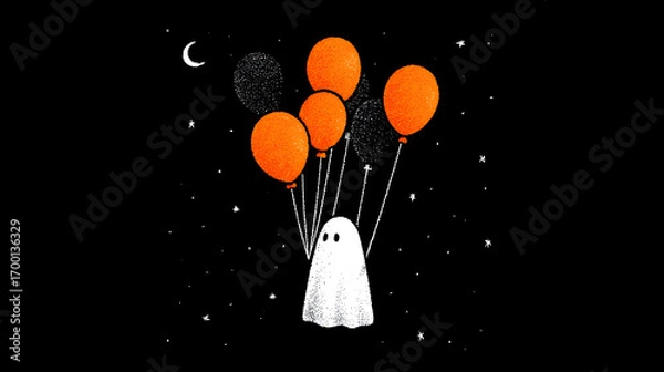 Obraz Midnight Balloon Ghost