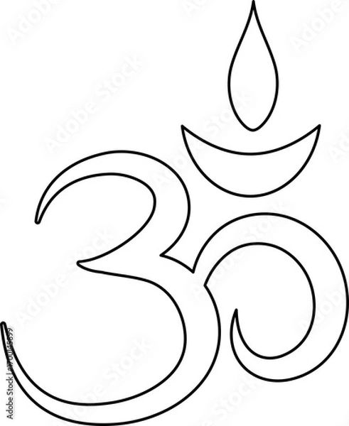 Obraz ohm design line art symbol 1