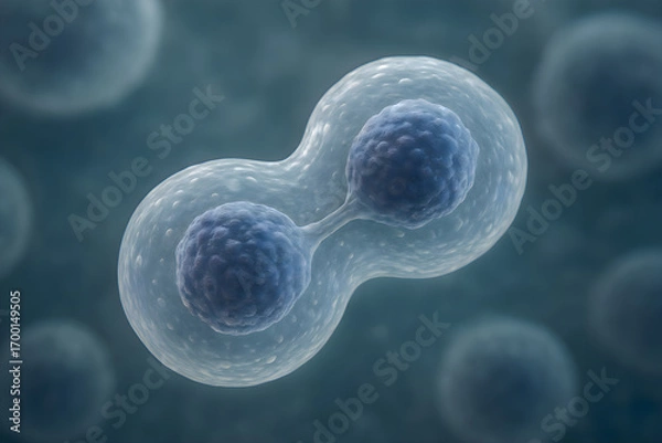 Fototapeta Microscopic view of a group of cells within a cell wall highlighting biological structure, cellular patterns, and detailed scientific study of tissue composition