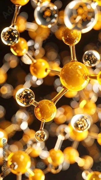 Obraz Abstract molecular structure (3)