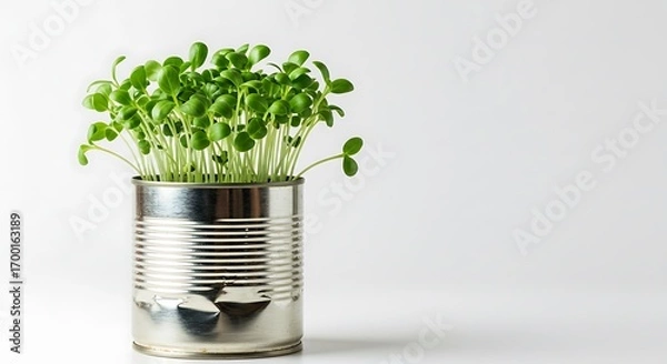 Obraz Tiny Sprouts, Big Impact: Upcycled Can Life