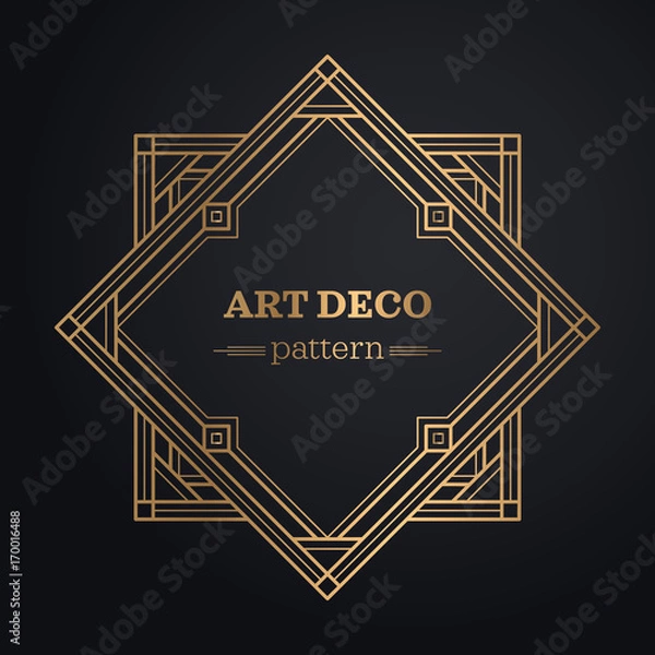 Fototapeta tło ramki w stylu art deco