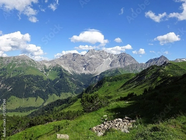 Fototapeta on the way to Augstenberg Liechtenstein