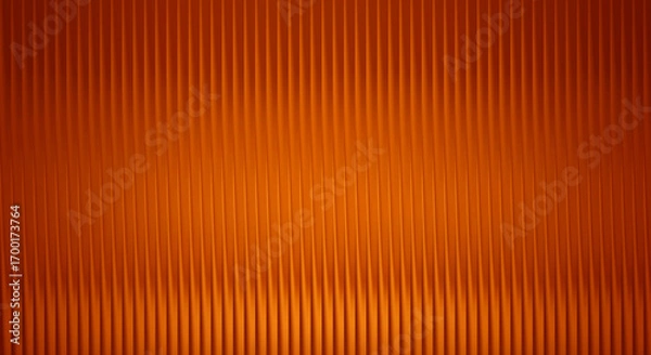 Fototapeta Warm orange vertical ribbed textured background pattern