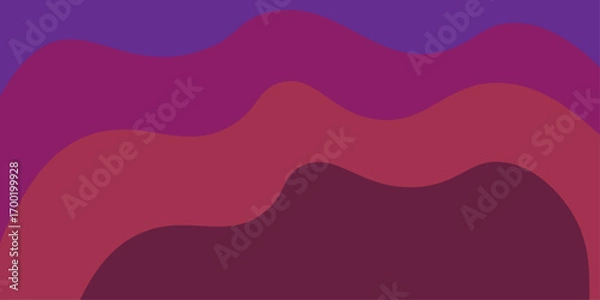 Fototapeta Wavy pink and orange vector lips with a flowing light wave pattern on a red backdrop. Abstract gradient background with flowing wavy shapes in shades of green and blue. Sense of depth and motion.
