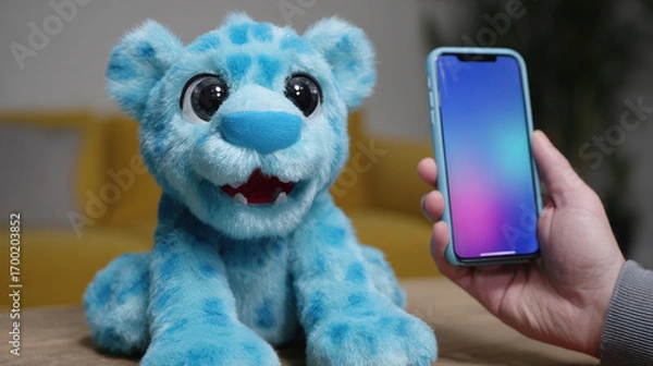 Fototapeta imagine world where virtual pets interactively respond to their owner voice and emotions