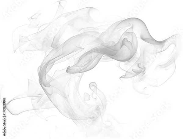 Obraz smoke on white background