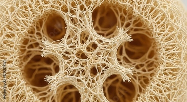 Fototapeta Intricate Network of a Dried Luffa Sponge