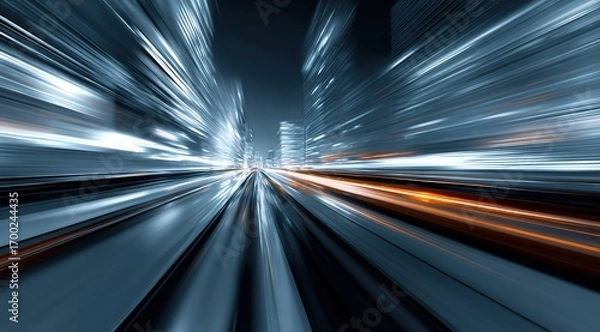 Fototapeta Agile concept with abstract high speed technology motion blur. High quality