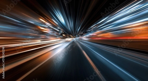 Fototapeta Agile concept with abstract high speed technology motion blur. High quality
