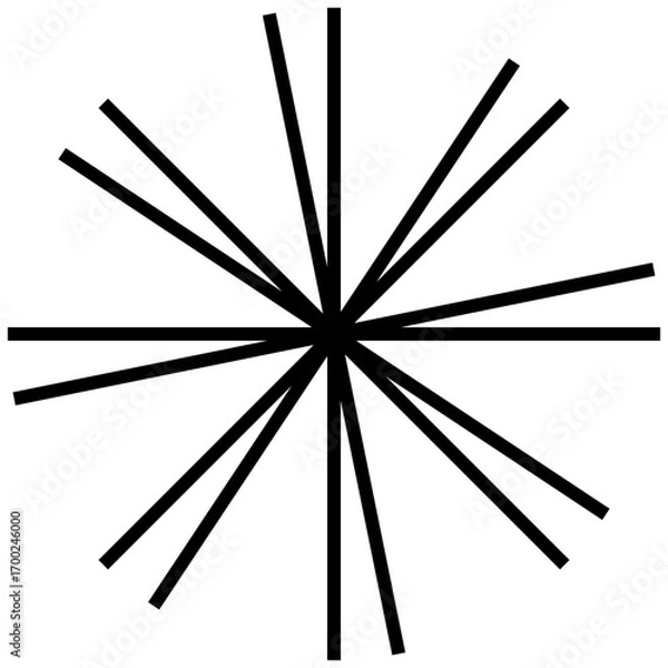 Fototapeta Symmetrical Line Explosions Brutalism