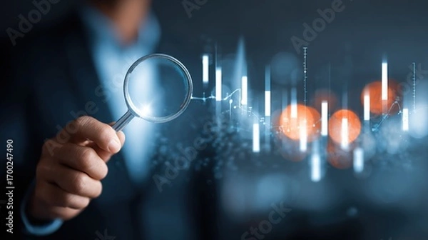 Fototapeta Assessment Evaluation Measure Analytics Analysis Business and Technology concept on blurred background. High quality